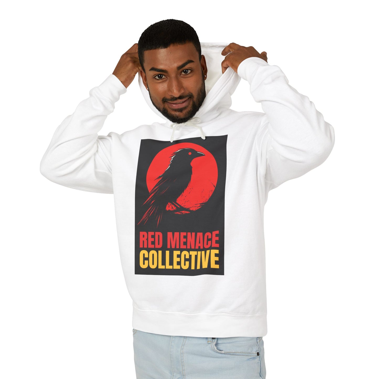 Red Menace Collective - Crow Unisex Lightweight Hooded Sweatshirt