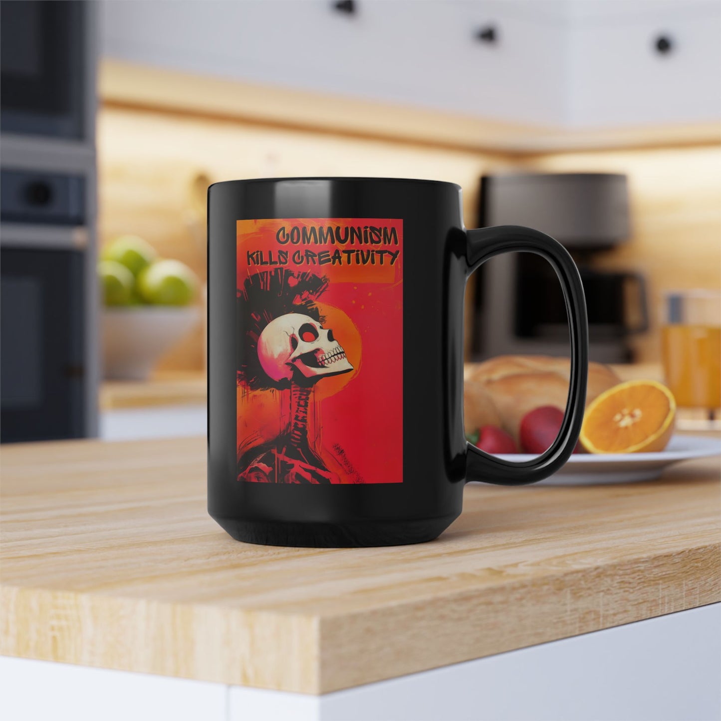 Communism Kills Creativity Black Mug (15oz)