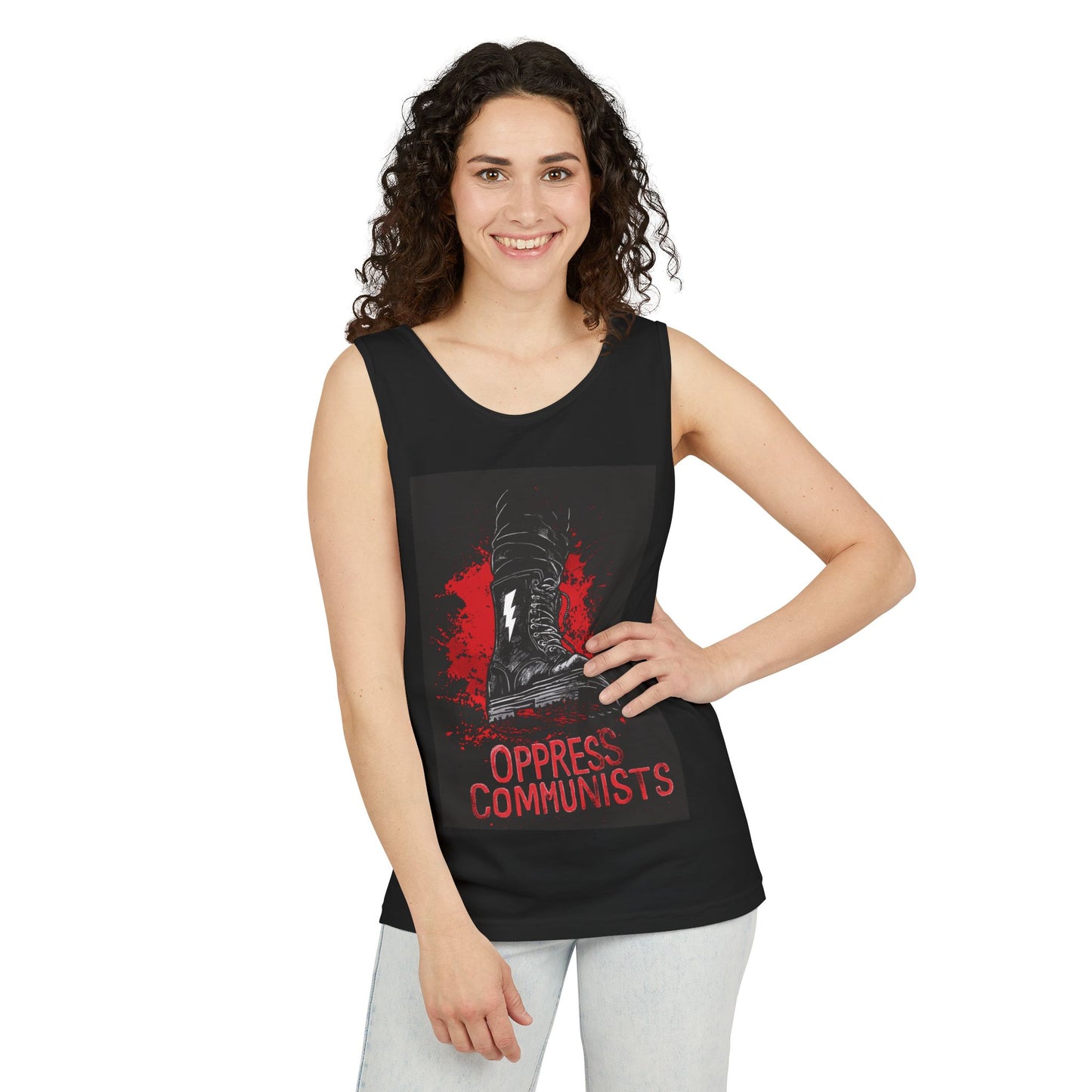 Oppress Communists Unisex Garment-Dyed Tank Top