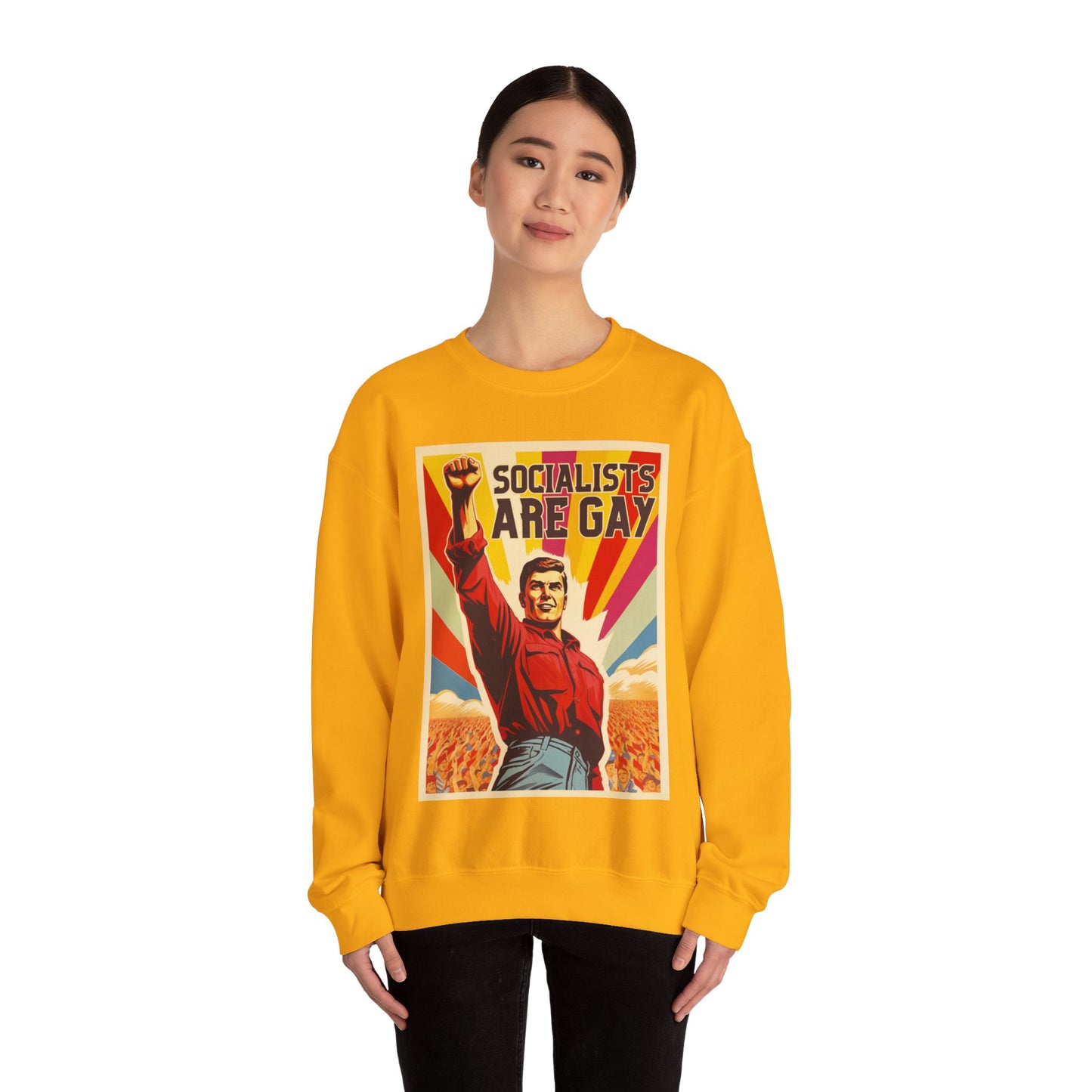 Socialists Are Gay Unisex Heavy Blend™ Crewneck Sweatshirt