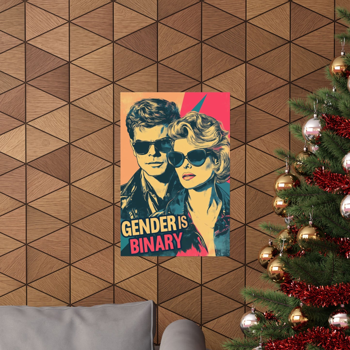 Gender Is Binary Matte Vertical Posters