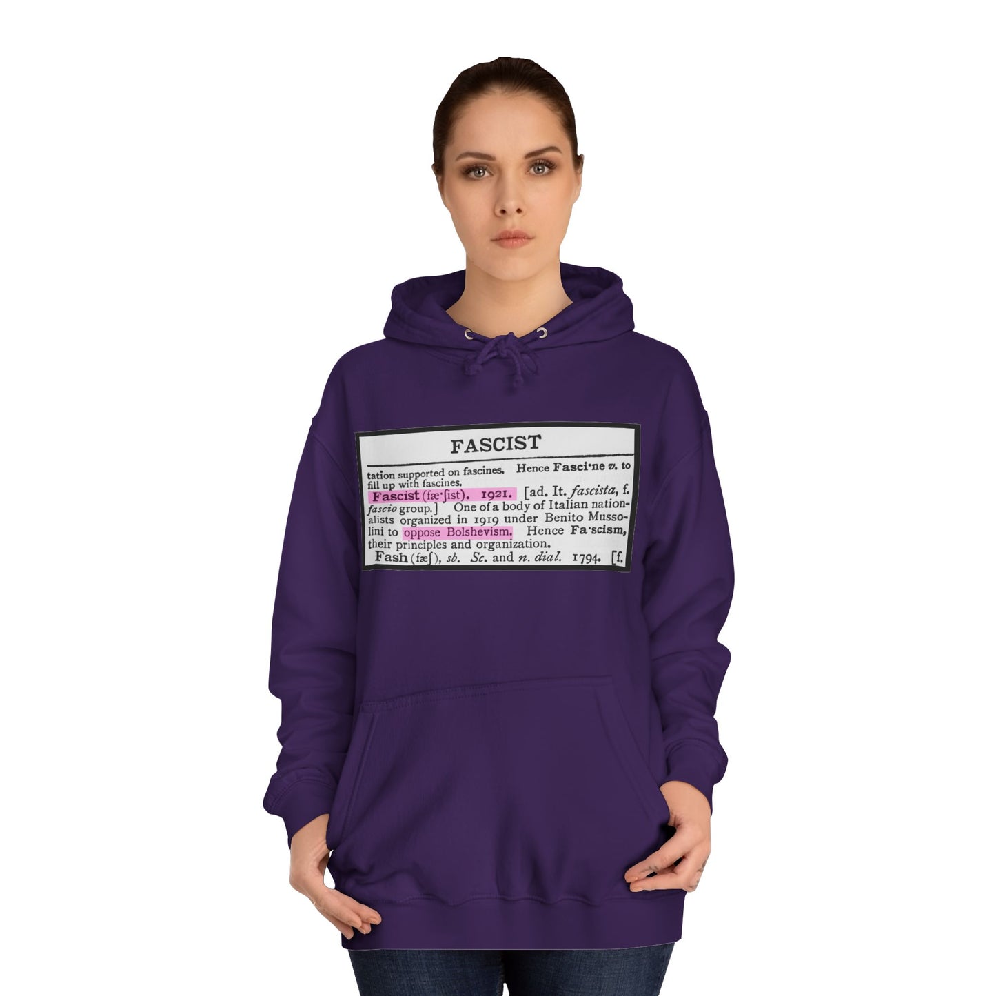 Fascism Is Anti-Communist Unisex College Hoodie