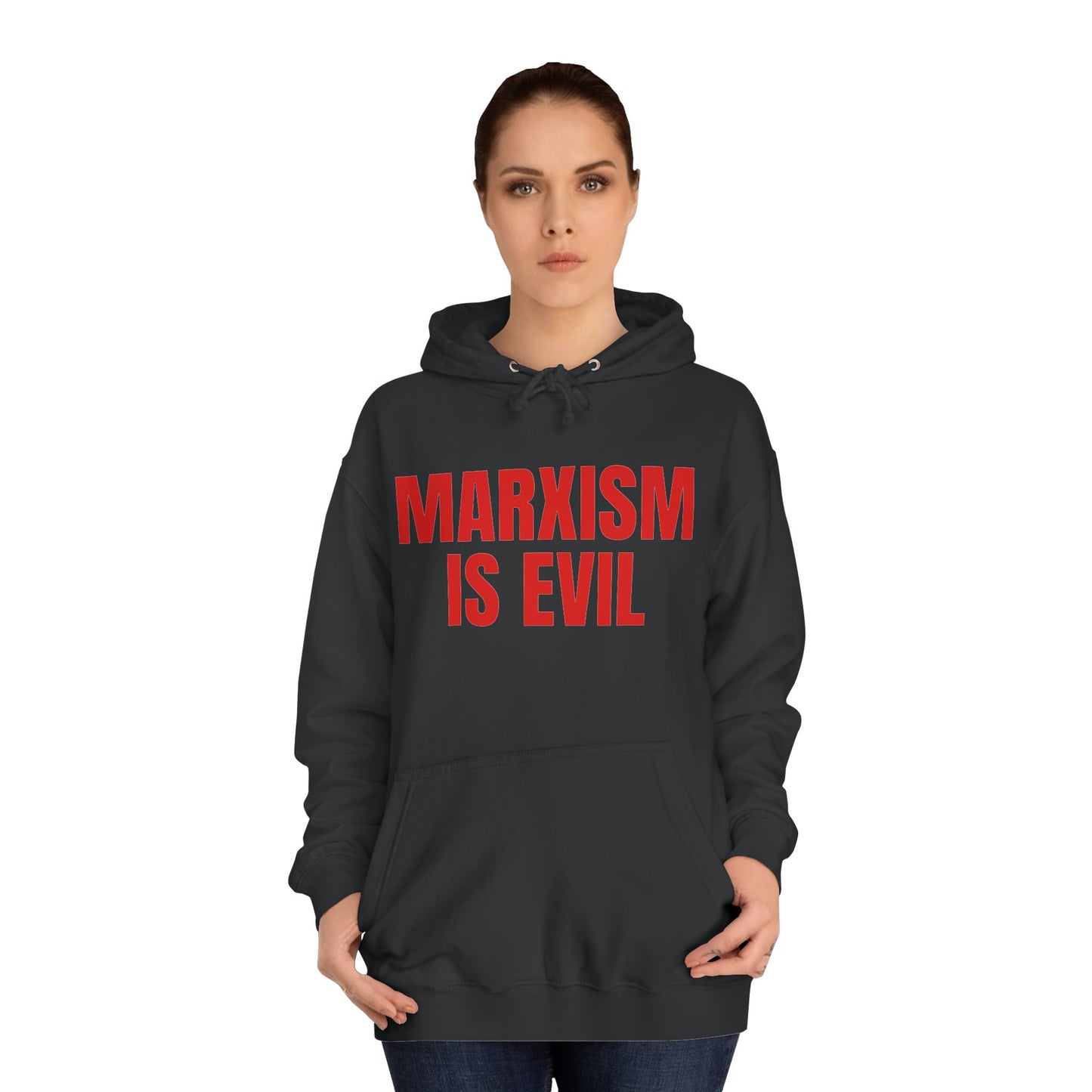 Marxism Is Evil (Red) Unisex College Hoodie