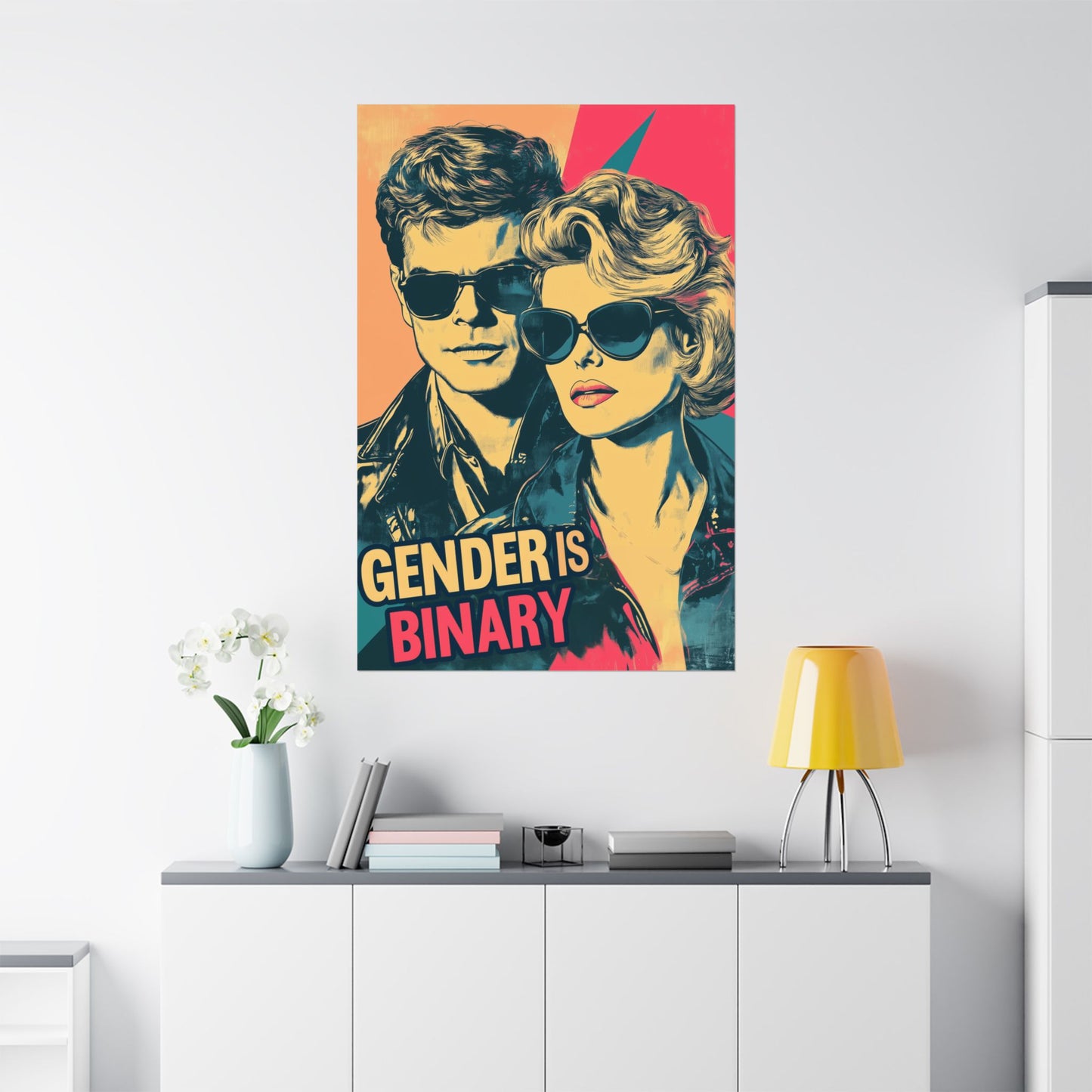 Gender Is Binary Matte Vertical Posters