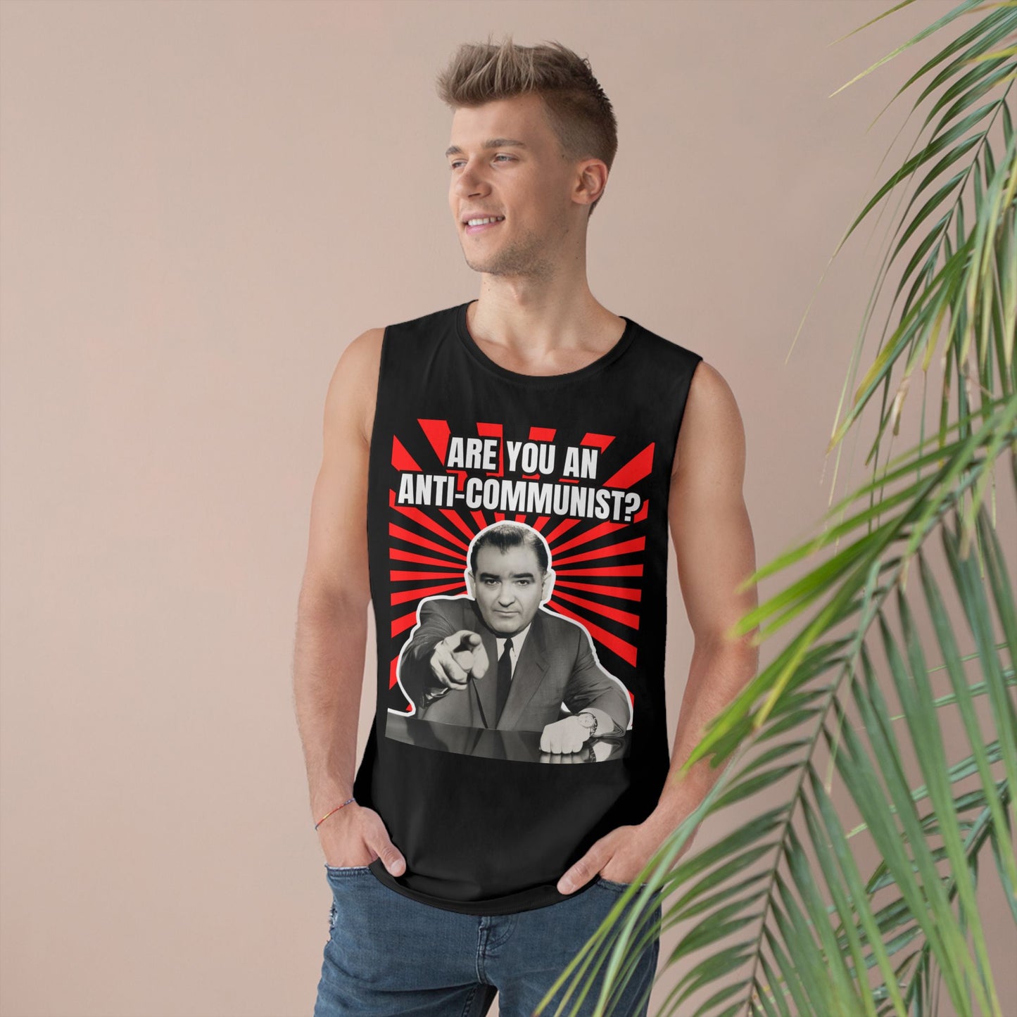 Are You An Anti-Communist? Unisex Barnard Tank