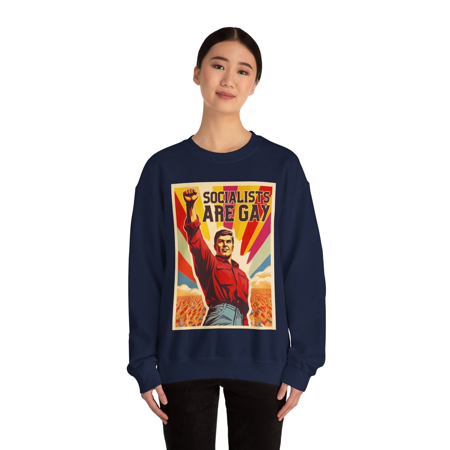 Socialists Are Gay Unisex Heavy Blend™ Crewneck Sweatshirt