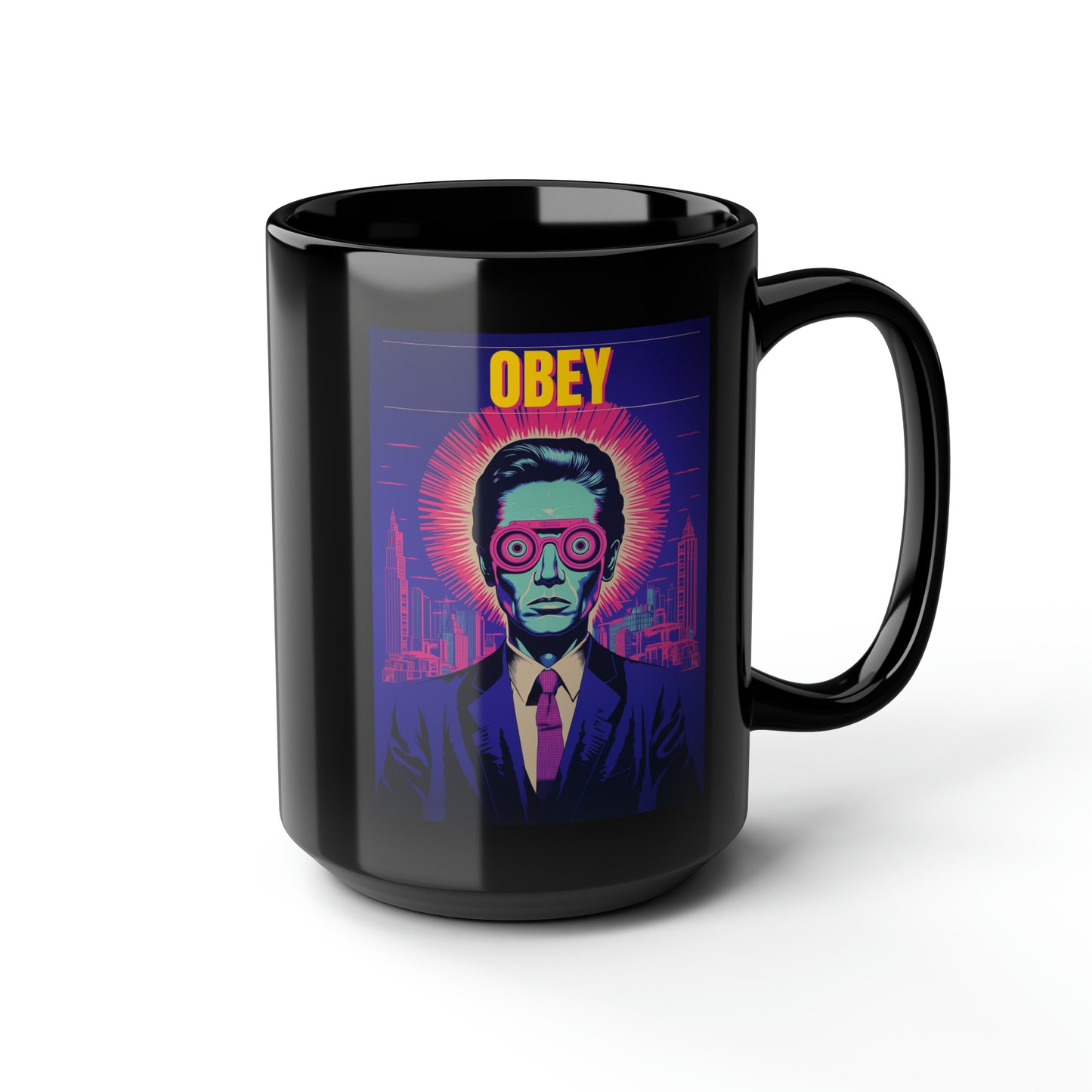 OBEY Black Mug, 15oz