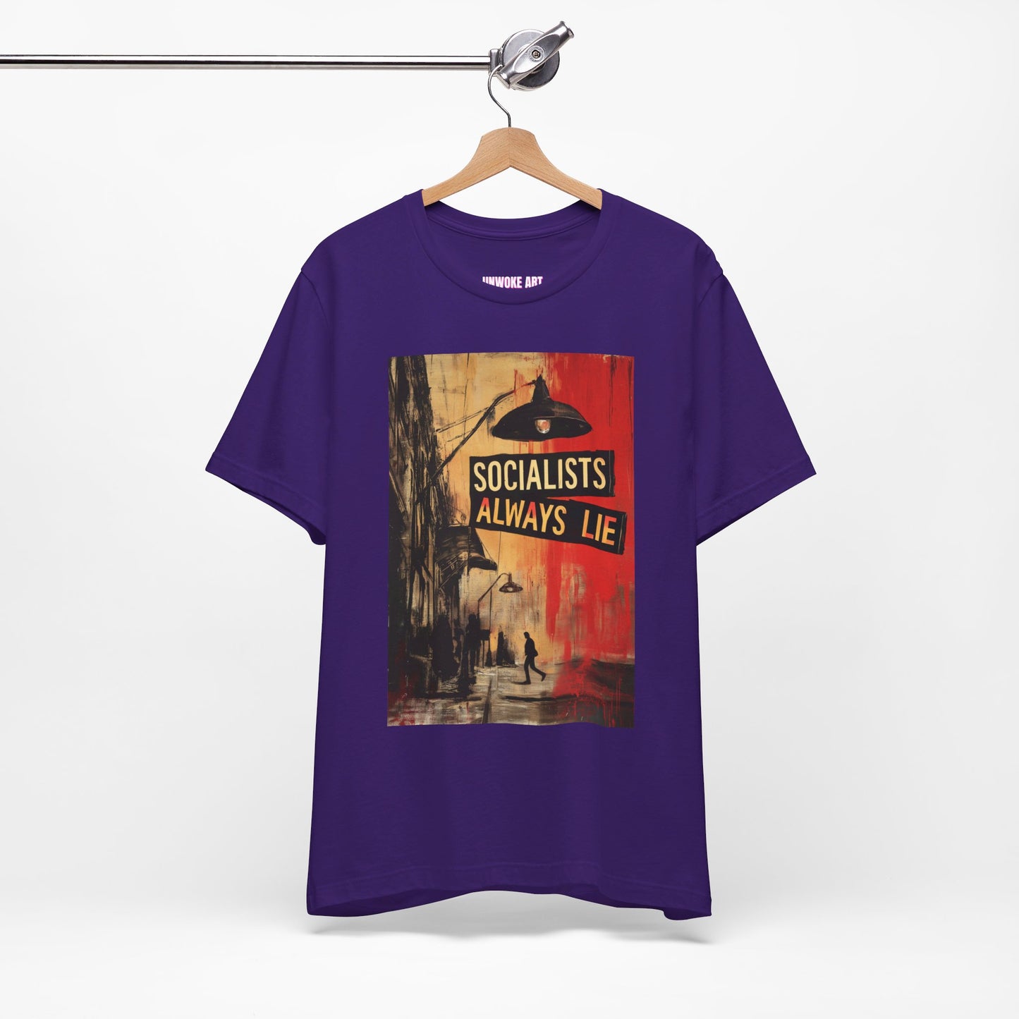 Socialists Always Lie - City Scene, Unisex Jersey Short Sleeve Tee