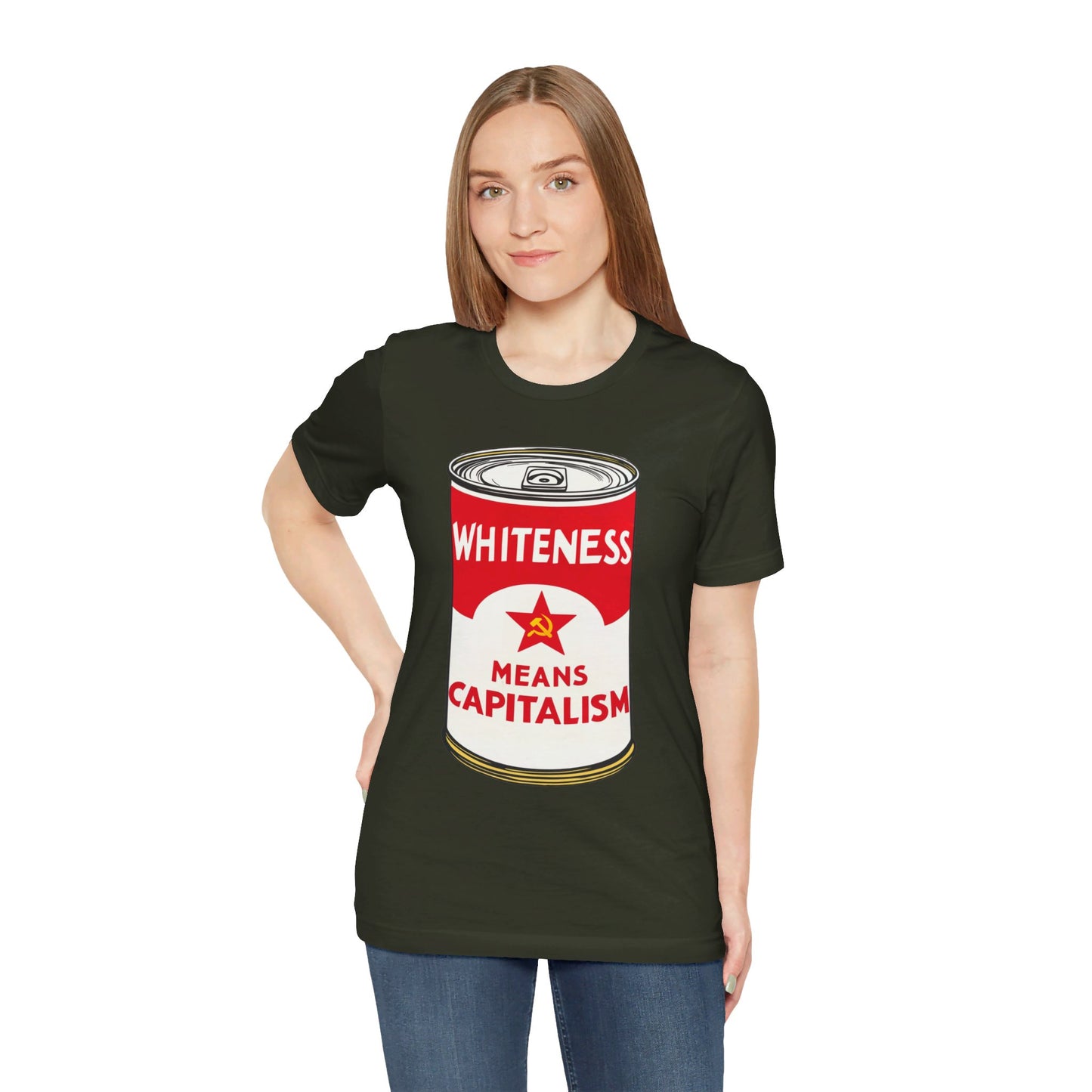 Whiteness Means Capitalism Soup Can Unisex Jersey Short Sleeve Tee