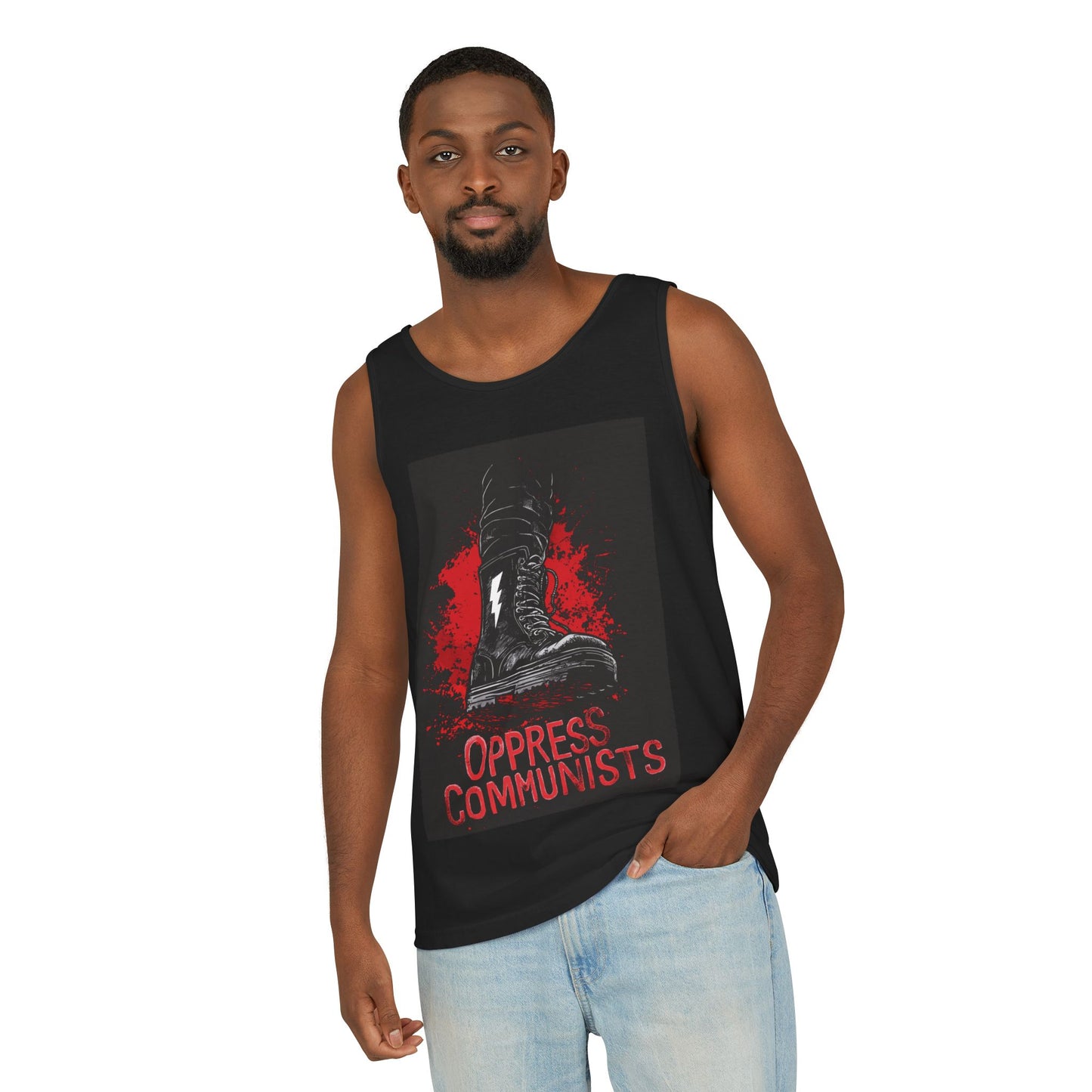 Oppress Communists Unisex Garment-Dyed Tank Top