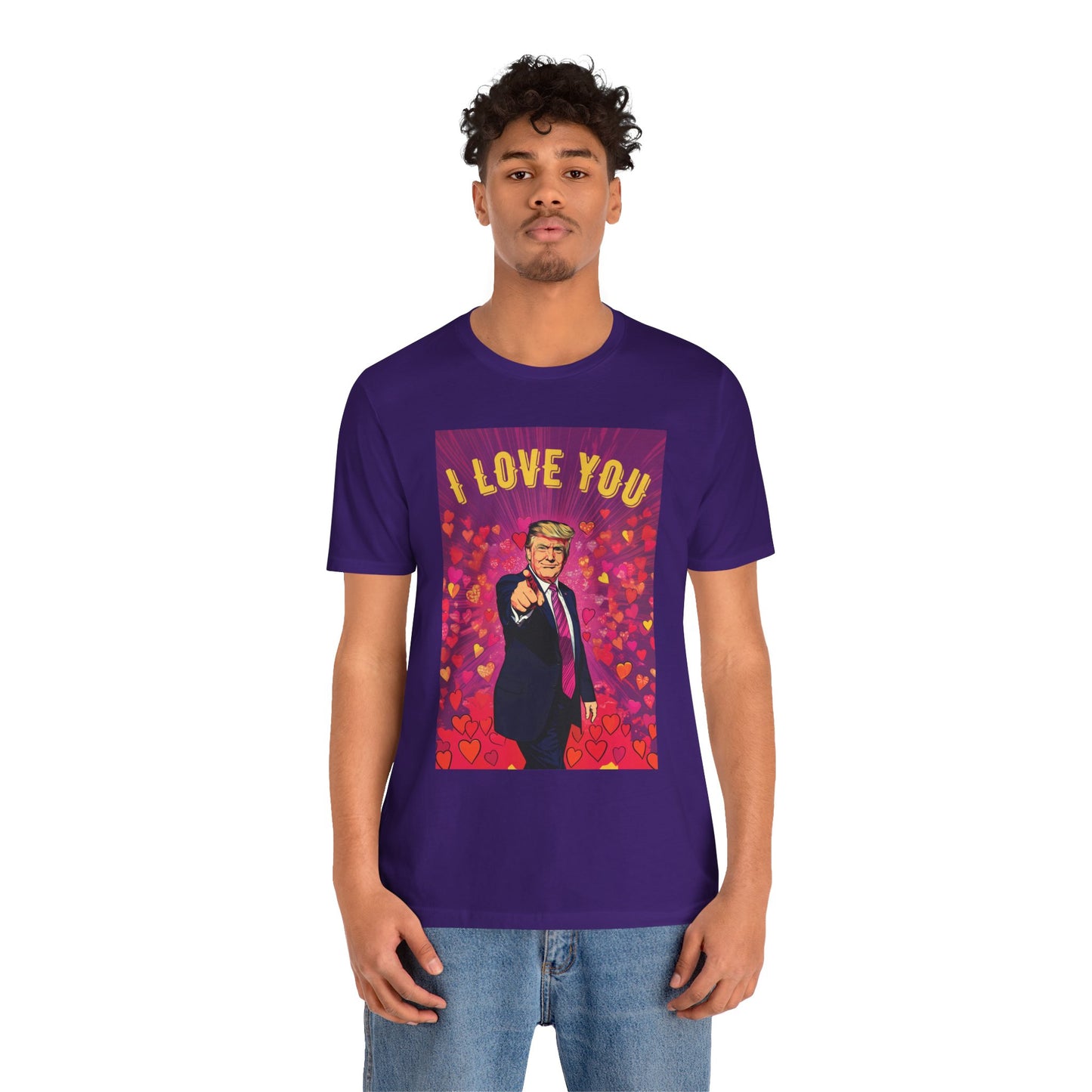 Donald Trump 'I Love You' Valentine's Day Unisex Jersey Short Sleeve Tee