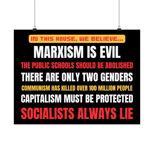 Marxism Is Evil Matte Horizontal Posters