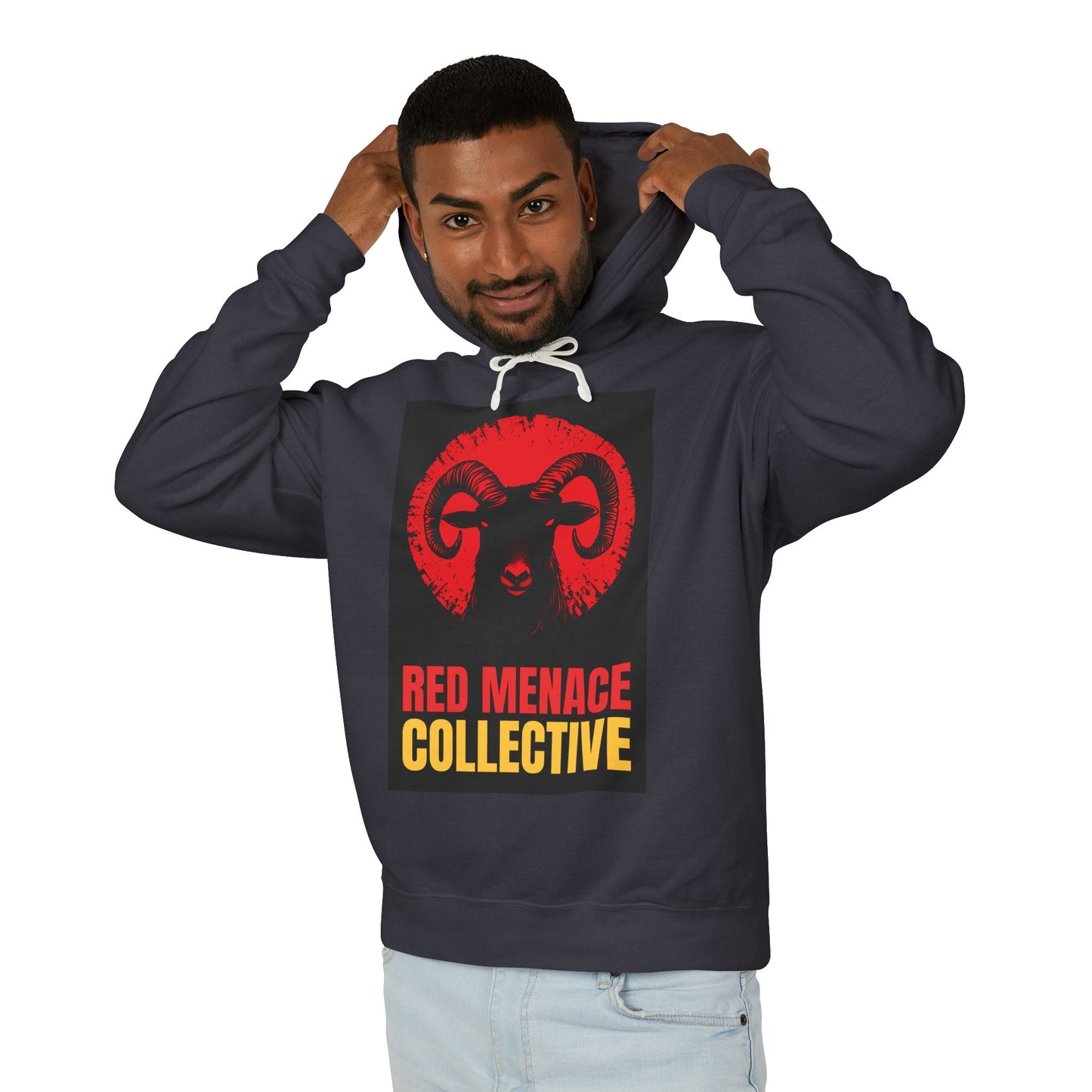 Red Menace Collective - Ram Unisex Lightweight Hooded Sweatshirt