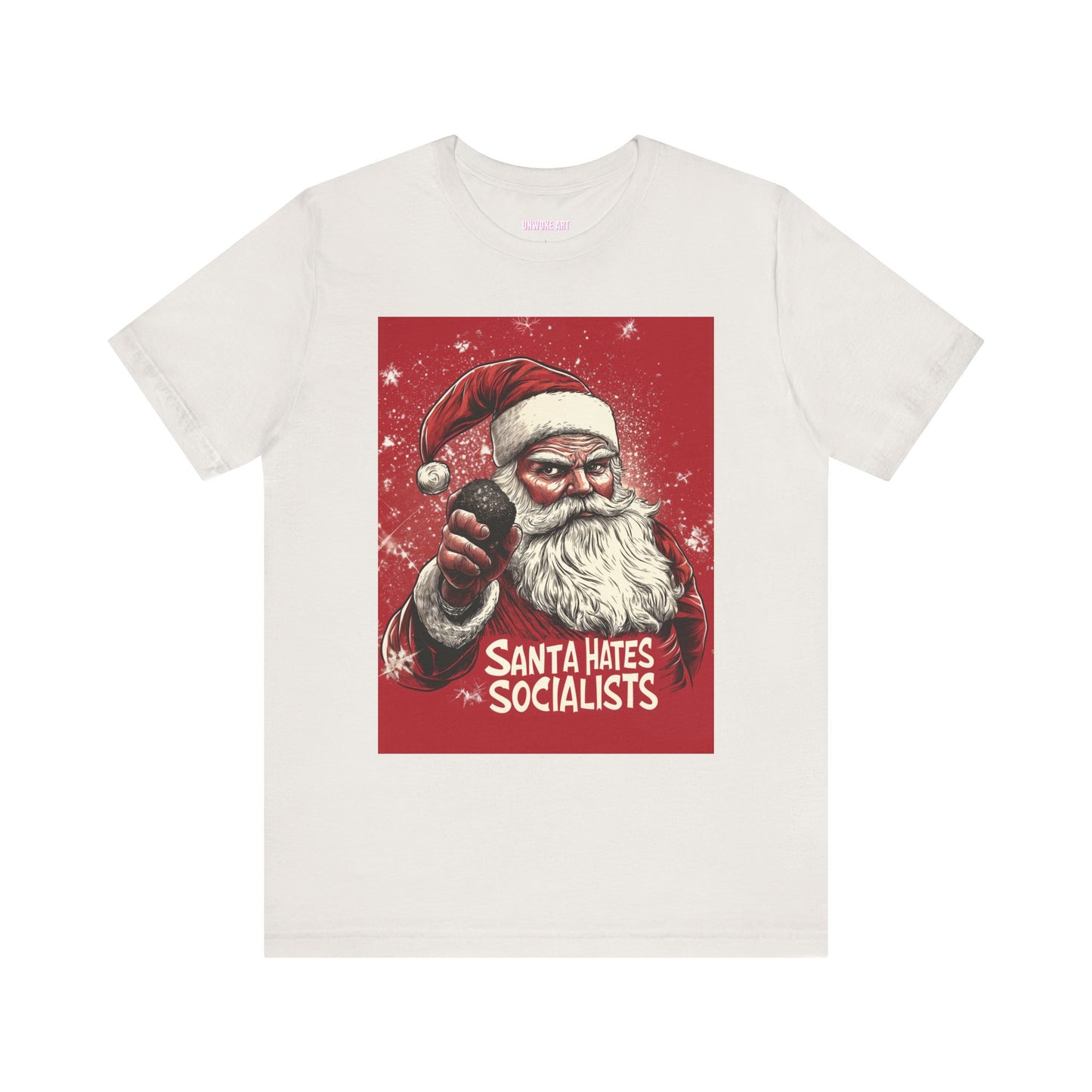 Santa Hates Socialists Unisex Jersey Short Sleeve Tee