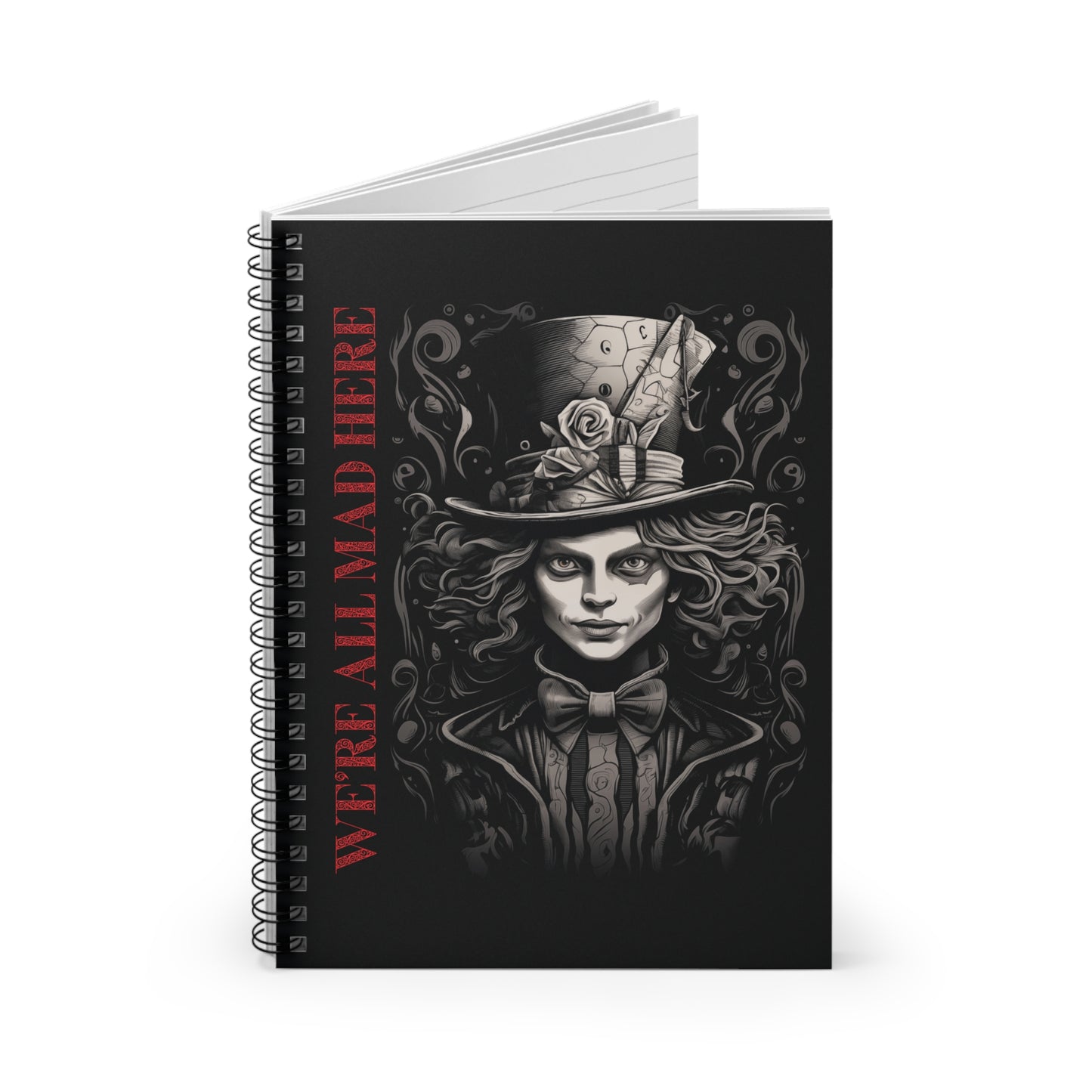 We're All Mad Here Signature Spiral Notebook - Ruled Line