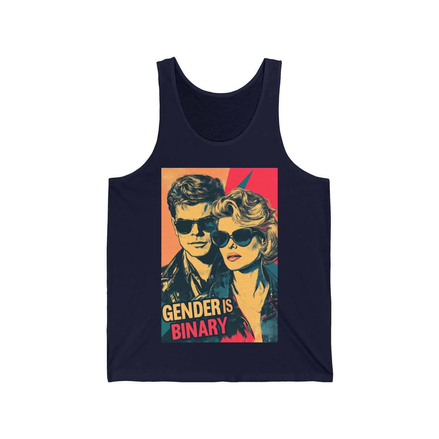 Gender Is Binary Unisex Jersey Tank