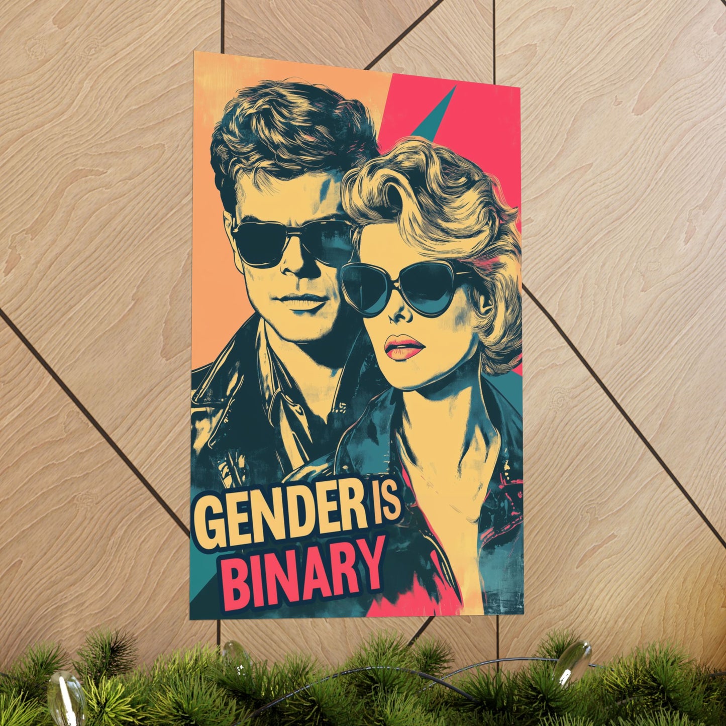 Gender Is Binary Matte Vertical Posters