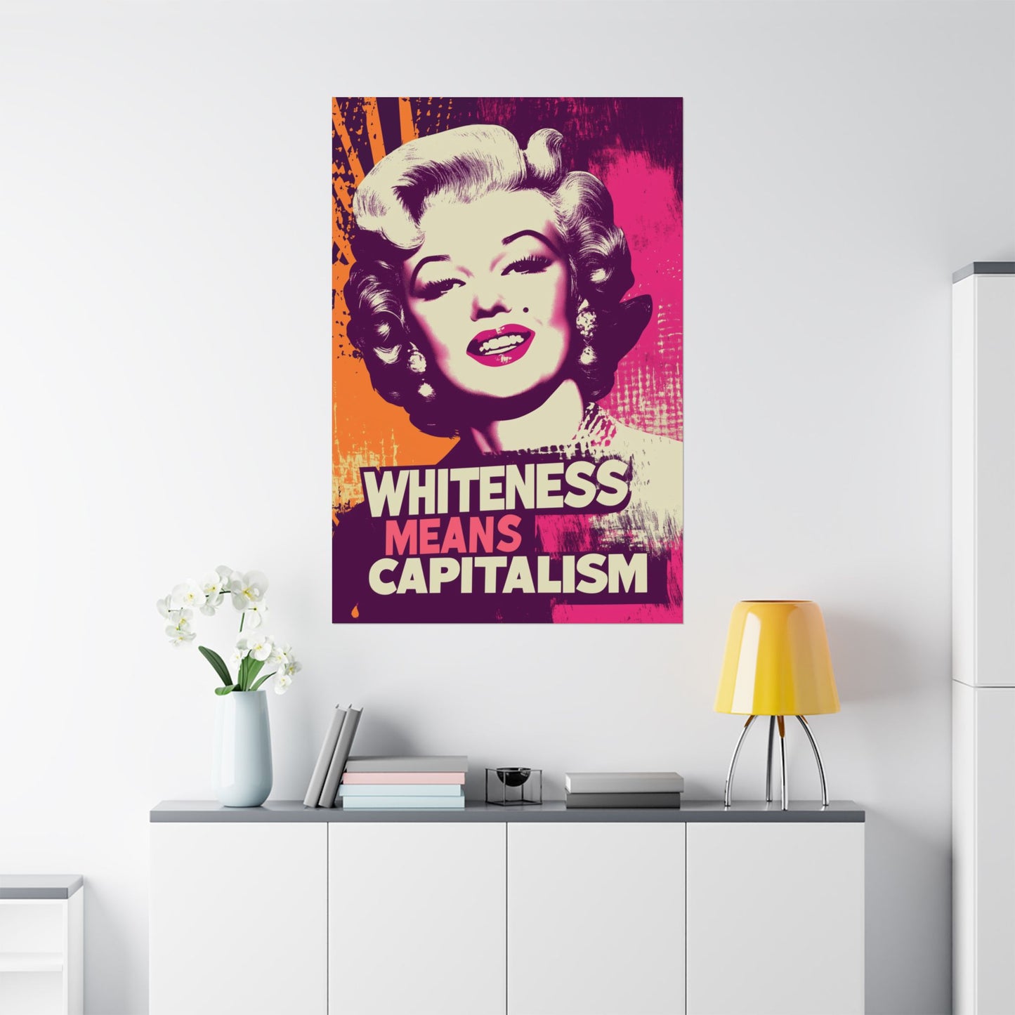 Whiteness Means Capitalism Warhol Tribute Matte Vertical Posters