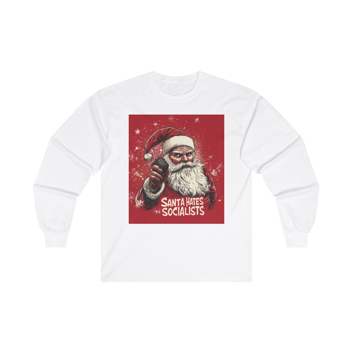 Santa Hates Socialists Unisex Ultra Cotton Long Sleeve Tee