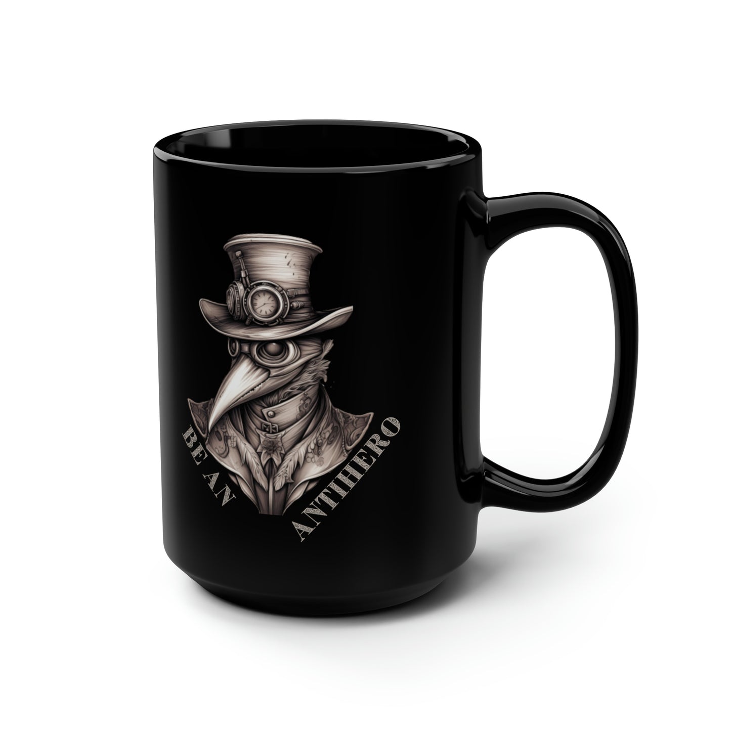 Be An Antihero Signature Black Mug, 15oz