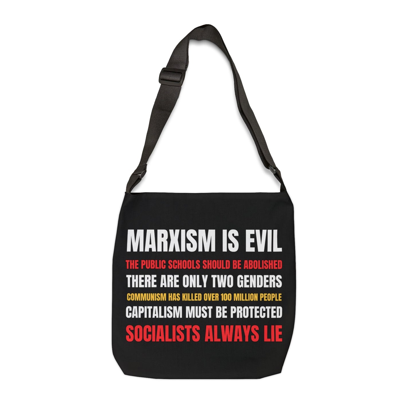 Marxism Is Evil Adjustable Tote Bag