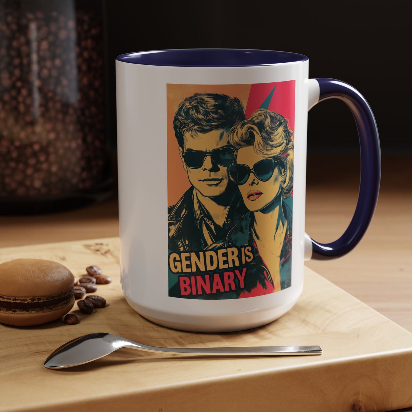 Gender Is Binary Accent Coffee Mug (11 or 15oz)