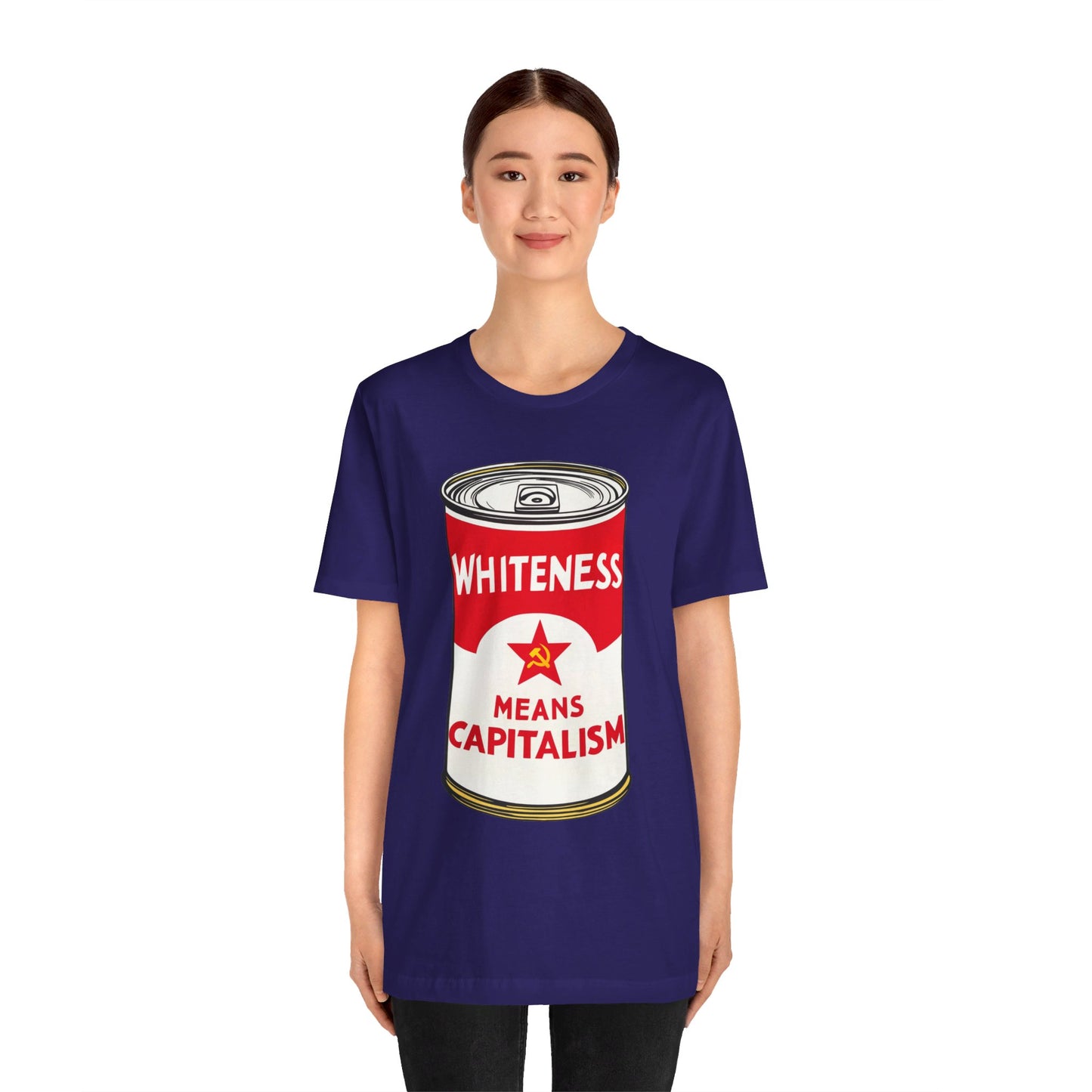 Whiteness Means Capitalism Soup Can Unisex Jersey Short Sleeve Tee