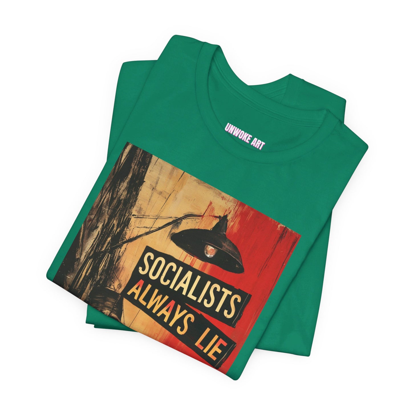 Socialists Always Lie - City Scene, Unisex Jersey Short Sleeve Tee