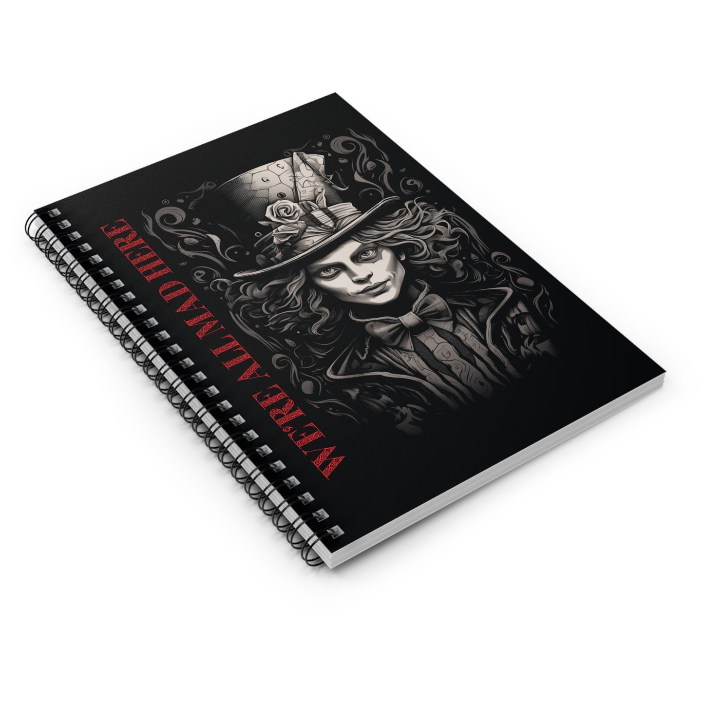 We're All Mad Here Signature Spiral Notebook - Ruled Line