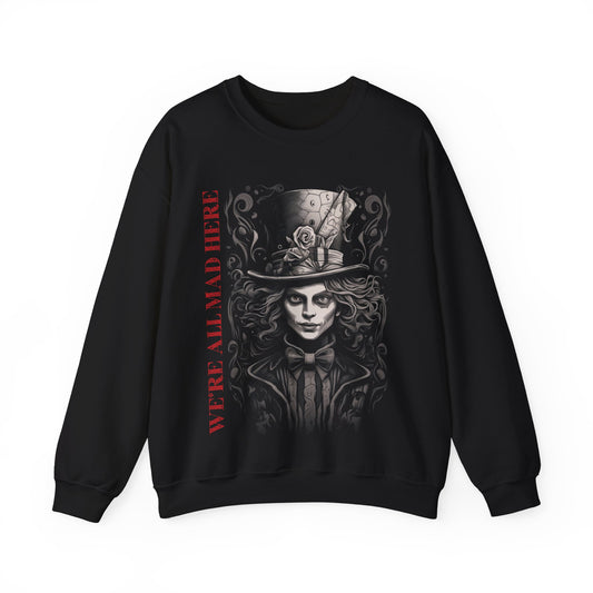 We're All Mad Here Signature Unisex Heavy Blend™ Crewneck Sweatshirt