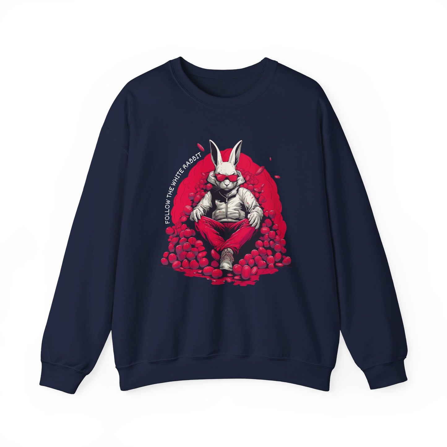 Follow The White Rabbit Signature Unisex Heavy Blend™ Crewneck Sweatshirt