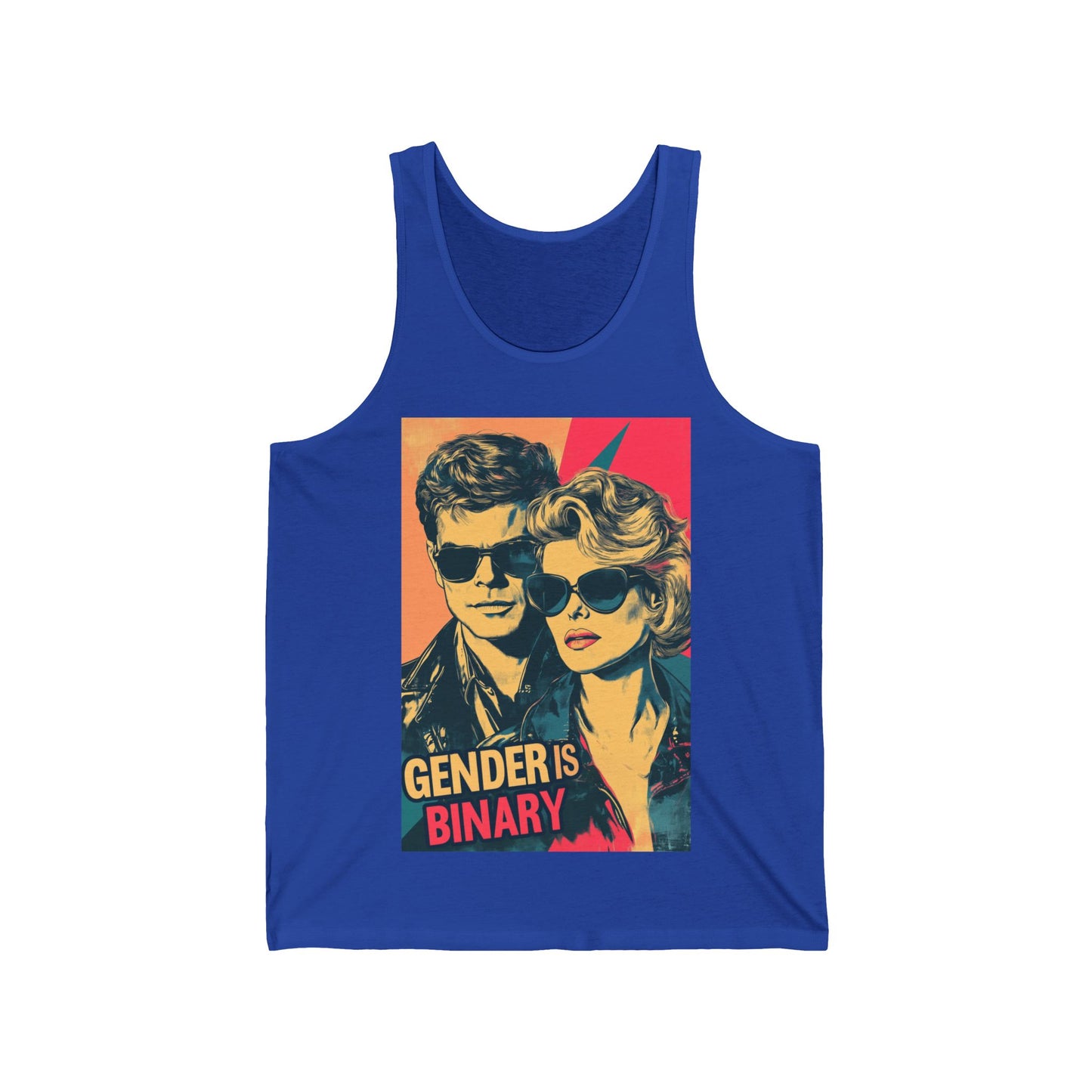 Gender Is Binary Unisex Jersey Tank