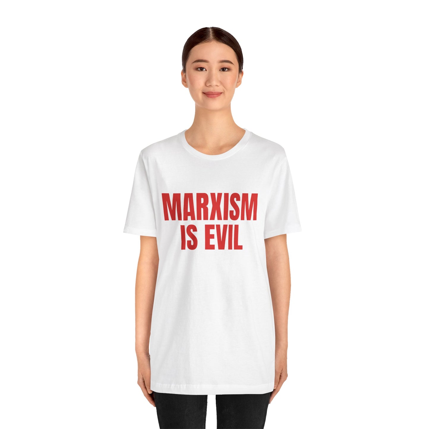 Marxism Is Evil Unisex Jersey Short Sleeve Tee