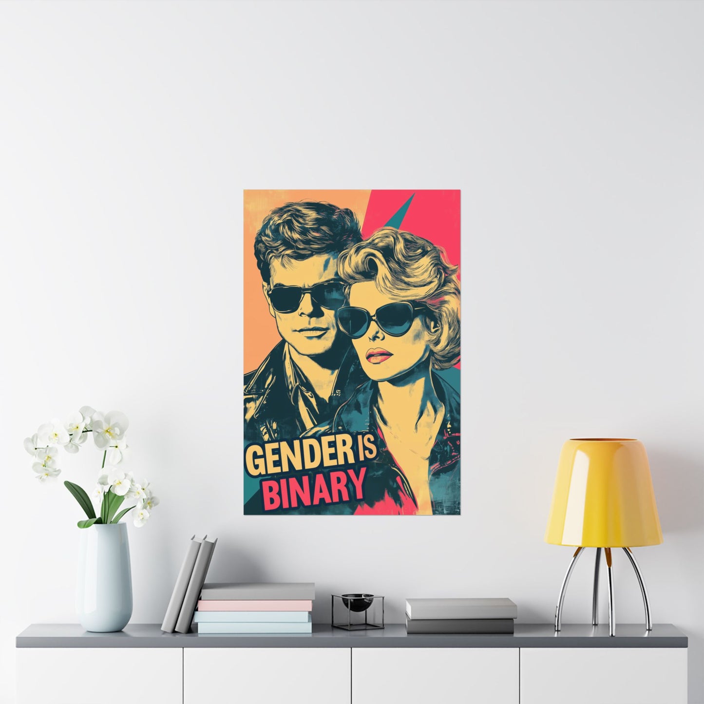 Gender Is Binary Matte Vertical Posters