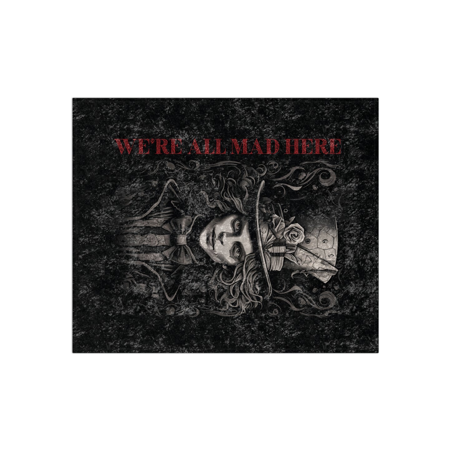 We're All Mad Here Signature Crushed Velvet Blanket