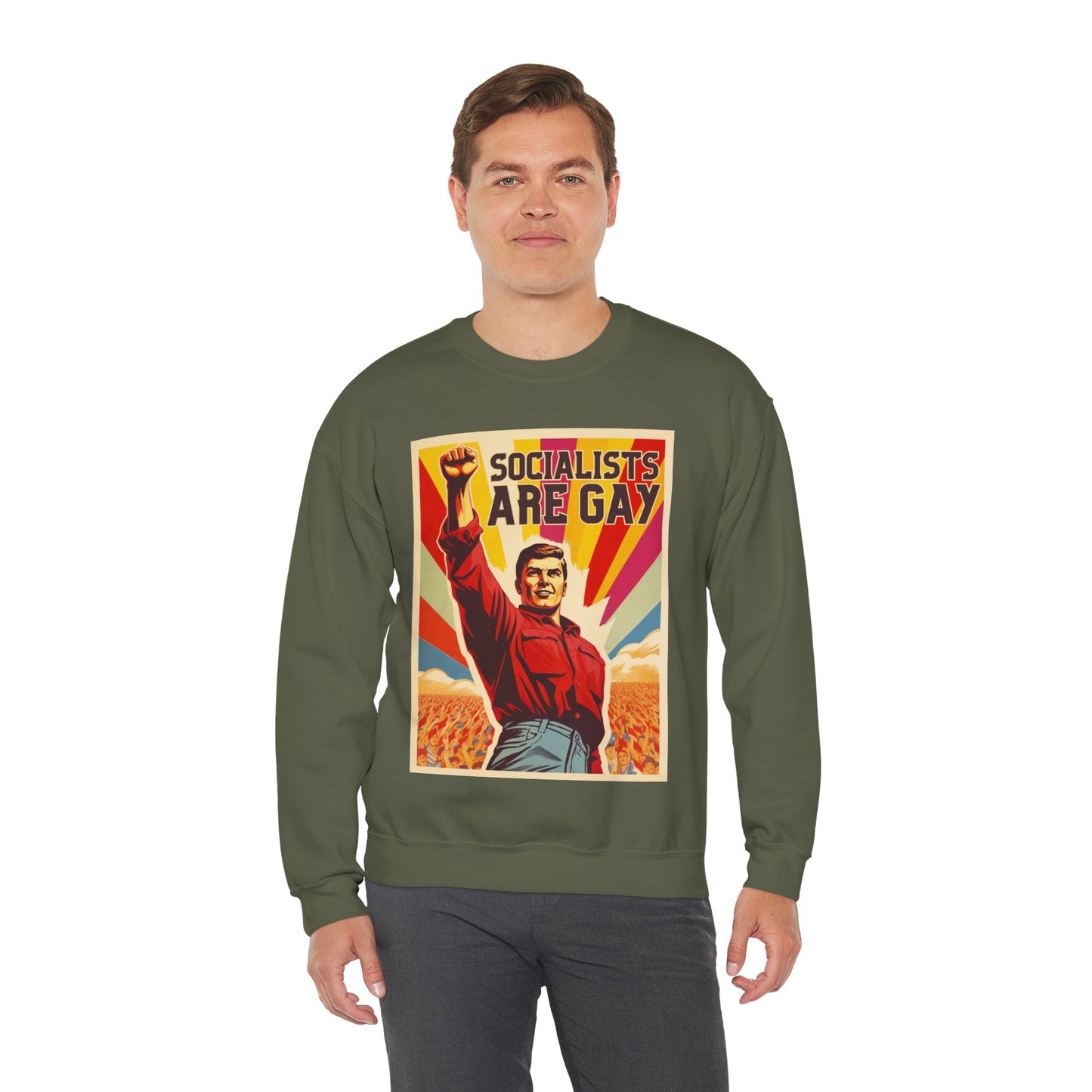 Socialists Are Gay Unisex Heavy Blend™ Crewneck Sweatshirt