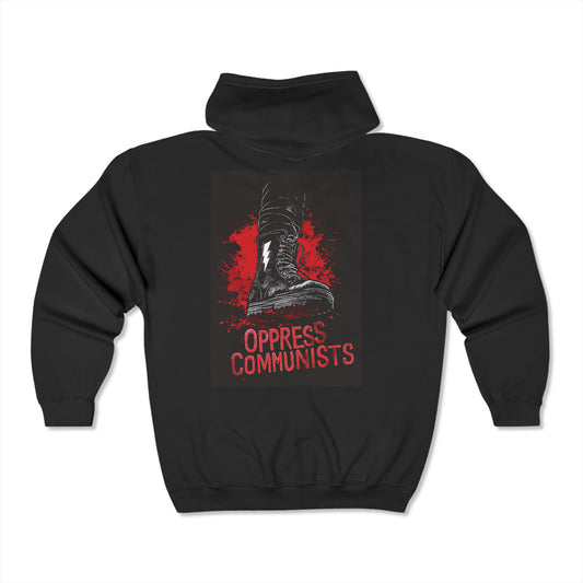 Oppress Communists Unisex Heavy Blend™ Full Zip Hooded Sweatshirt