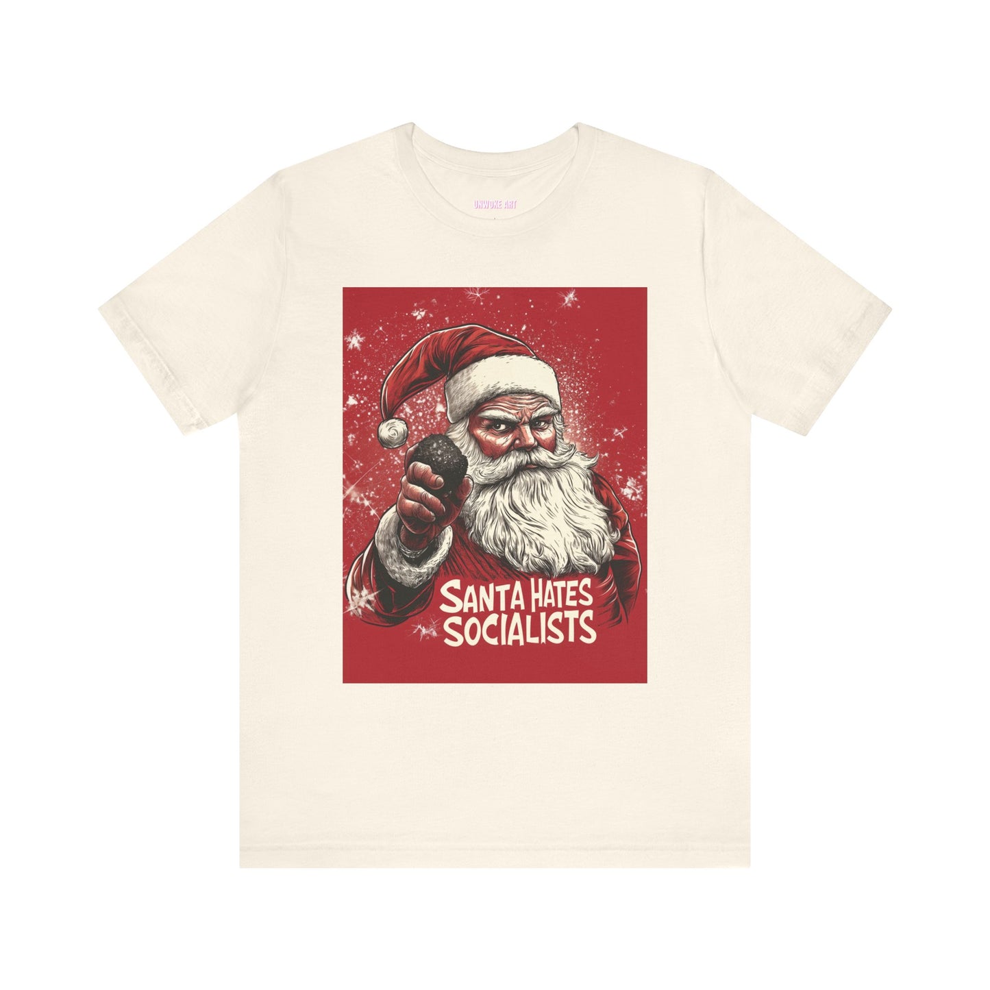 Santa Hates Socialists Unisex Jersey Short Sleeve Tee