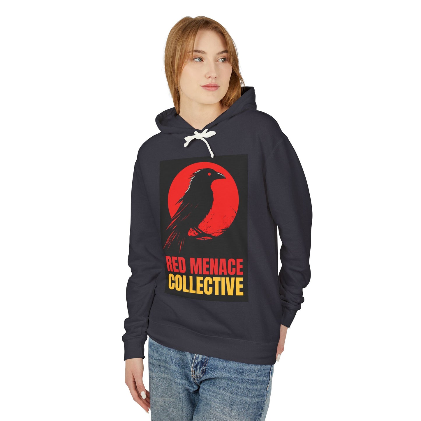 Red Menace Collective - Crow Unisex Lightweight Hooded Sweatshirt