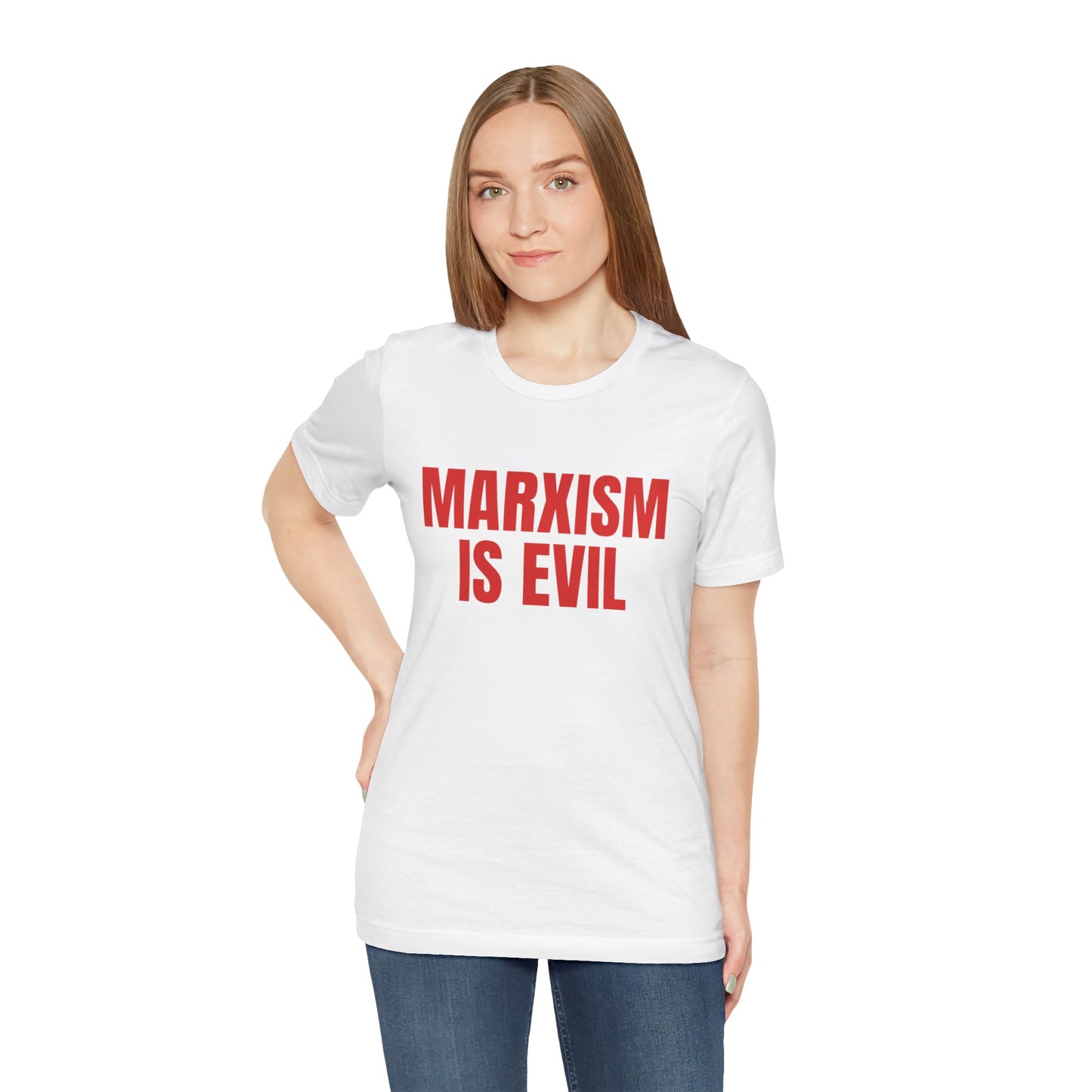 Marxism Is Evil Unisex Jersey Short Sleeve Tee