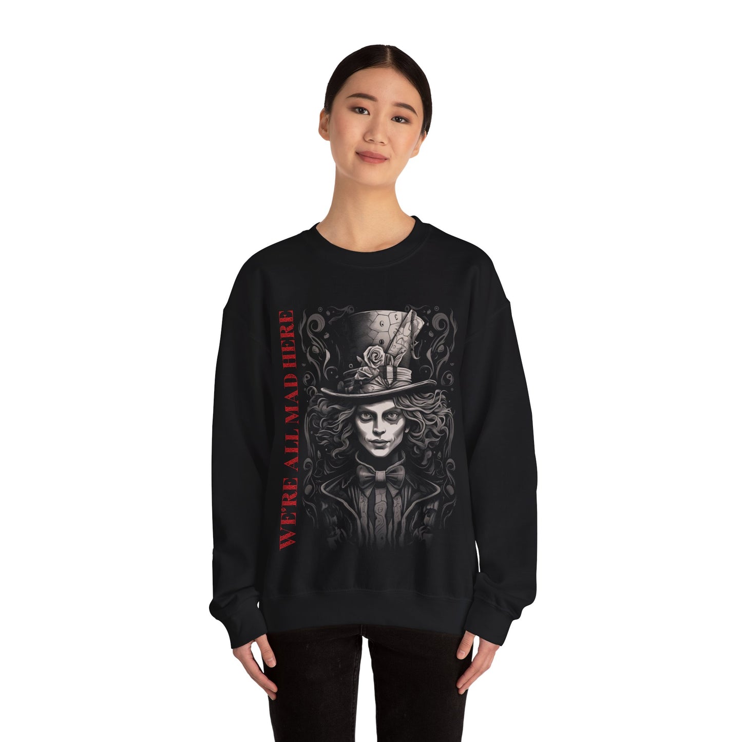 We're All Mad Here Signature Unisex Heavy Blend™ Crewneck Sweatshirt