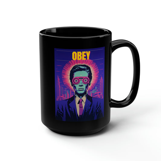 OBEY Black Mug, 15oz
