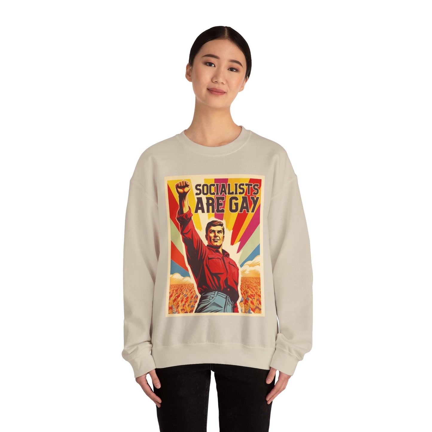 Socialists Are Gay Unisex Heavy Blend™ Crewneck Sweatshirt