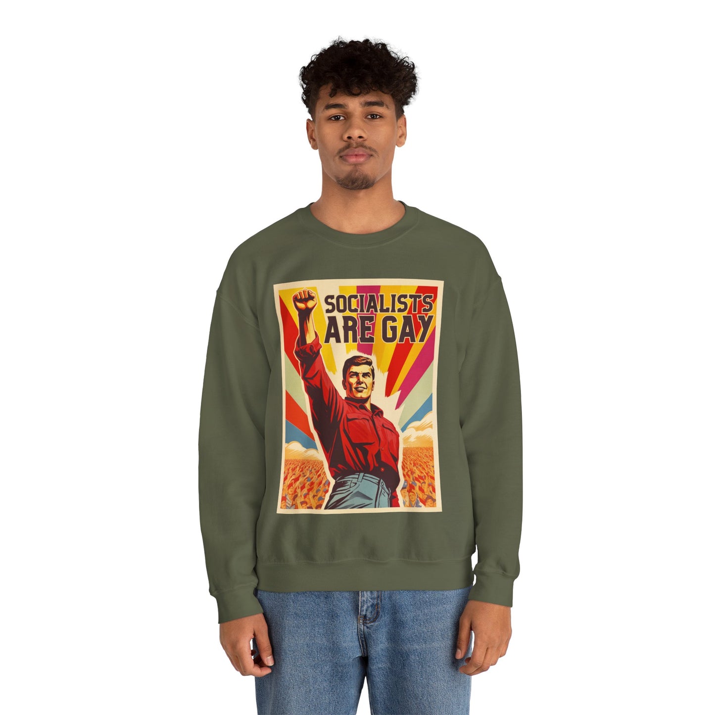 Socialists Are Gay Unisex Heavy Blend™ Crewneck Sweatshirt