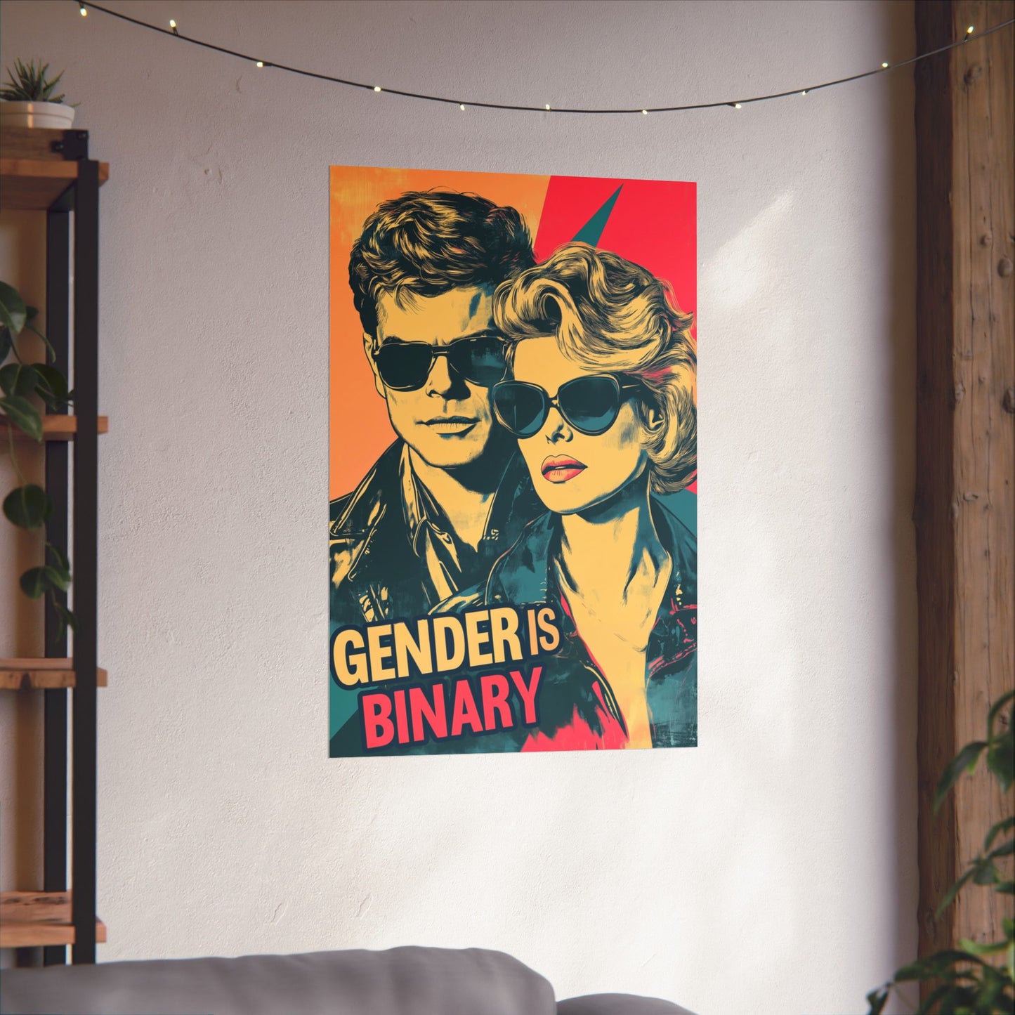 Gender Is Binary Matte Vertical Posters