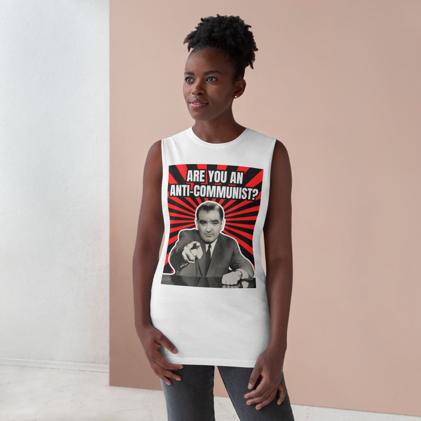 Are You An Anti-Communist? Unisex Barnard Tank