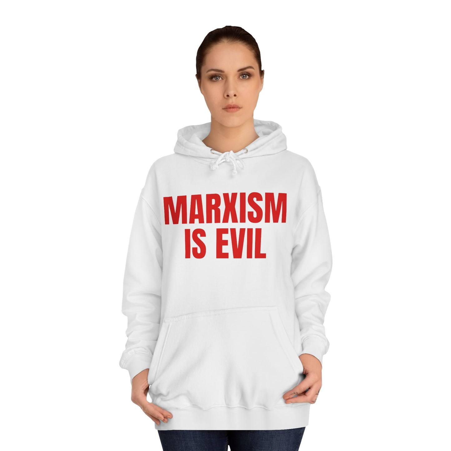 Marxism Is Evil (Red) Unisex College Hoodie