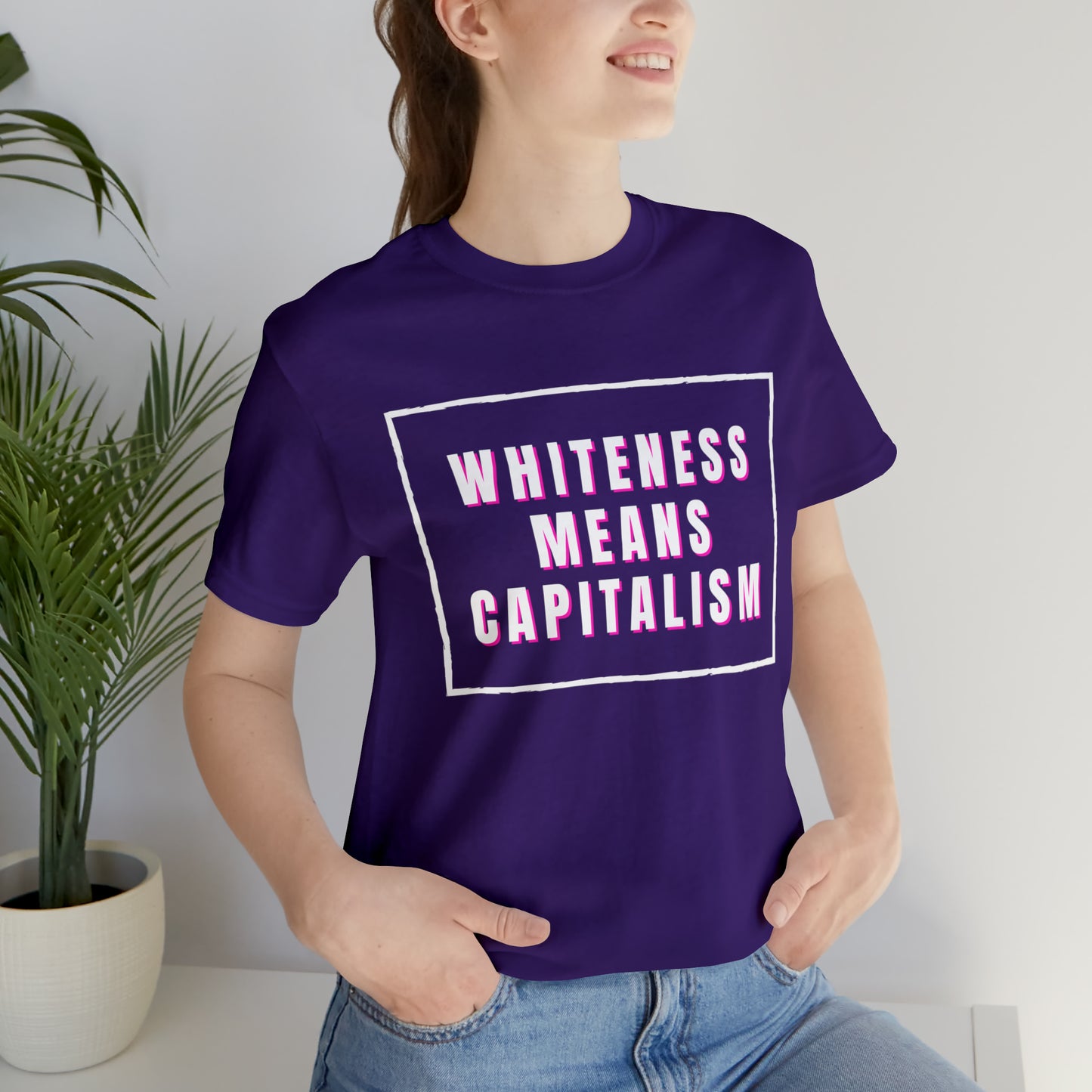 Whiteness Means Capitalism Unisex Jersey Short Sleeve Tee