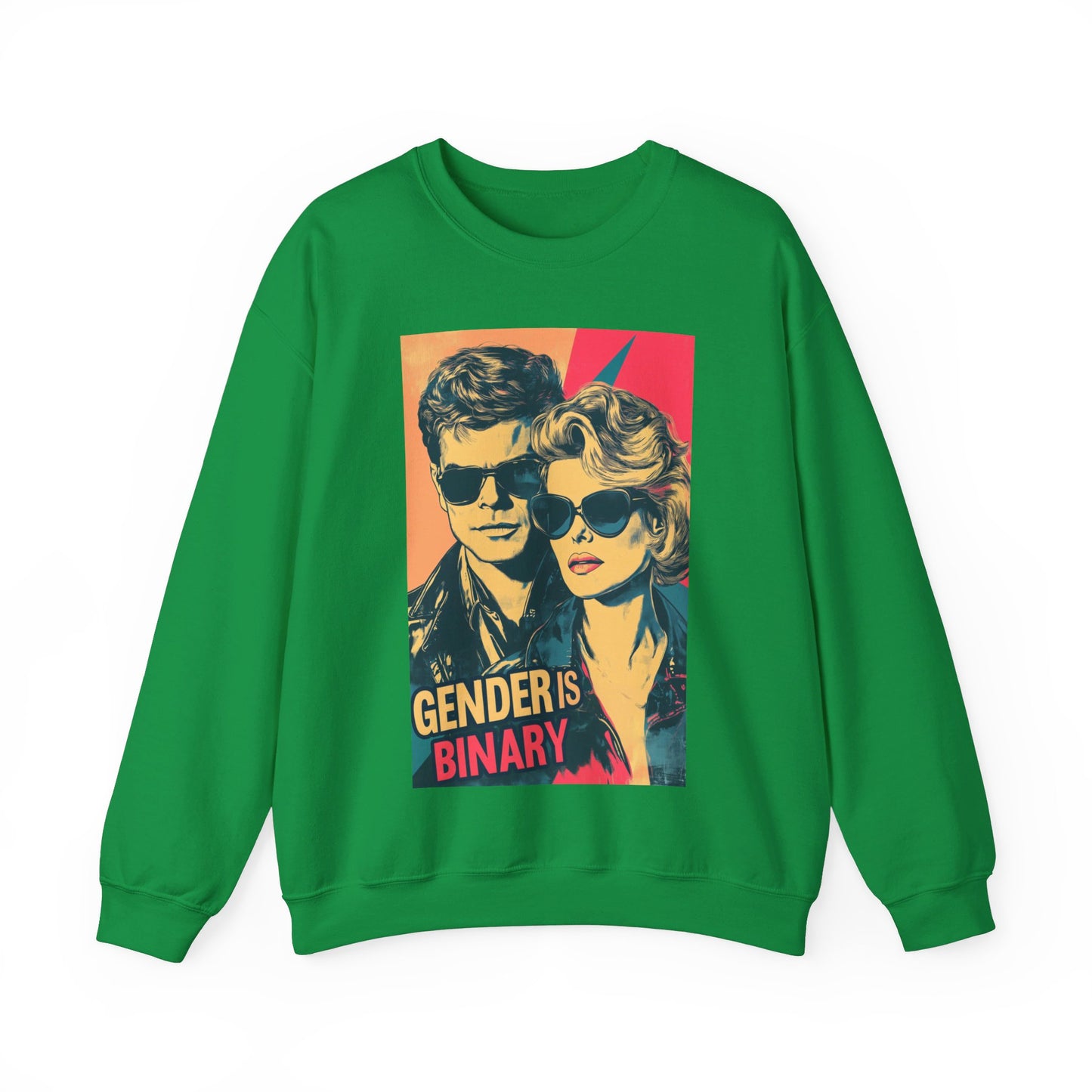 Gender Is Binary Unisex Heavy Blend™ Crewneck Sweatshirt