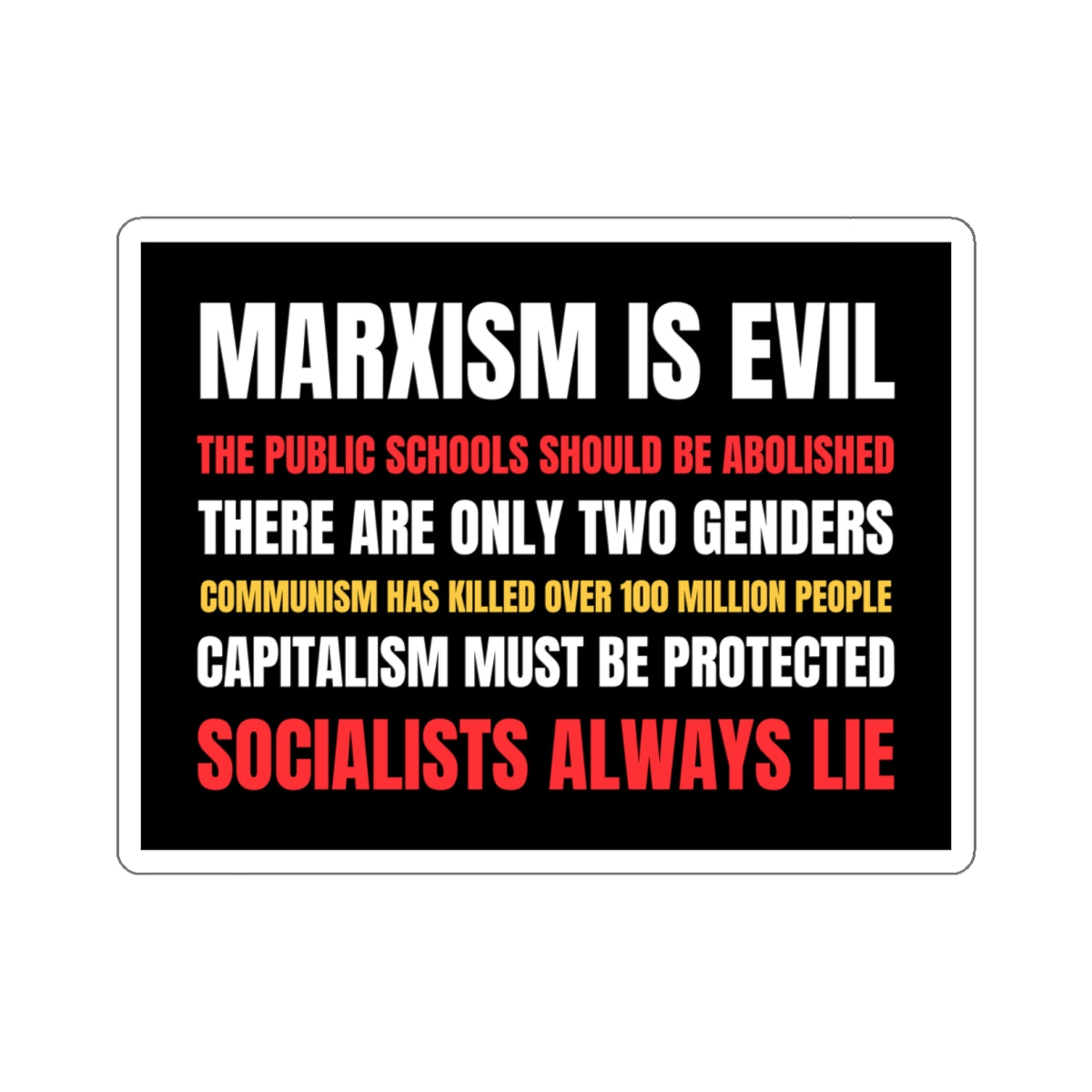 Marxism is Evil Stickers